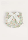 Cordelia Floral Bloomer with Bow in Pink Made with Liberty Fabric (1m-2yrs) Bloomers from Pepa London US