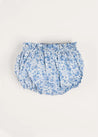 Charlotte Floral Button Detail Bloomers in Blue (1mth-2yrs) BLOOMER from Pepa London US