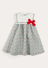 Evelyn Floral Sleeveless Bow Detail Trapeze Dress in Red (12mths-8yrs) DRESSES from Pepa London US