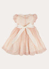 Constance Floral Hand Smocked Short Sleeve Party Dress in Pink (12mths-10yrs) DRESSES from Pepa London US