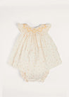 Esme Floral Hand Smocked Sleeveless Dress With Bloomers in White (1-12mths) DRESSES from Pepa London US