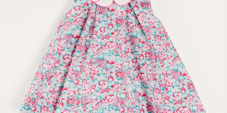 Eloise Floral Sleeveless Dress With Bloomers in Pink (3mths-3yrs) DRESSES from Pepa London US