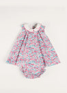 Eloise Floral Sleeveless Dress With Bloomers in Pink (3mths-3yrs) DRESSES from Pepa London US