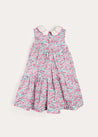 Eloise Floral Scallop Collar Sleeveless Dress in Pink (4-12yrs) DRESSES from Pepa London US