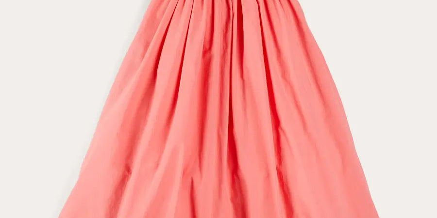 Plain Hand Smocked Sleeveless Dress in Coral (12mths-10yrs) DRESSES from Pepa London US