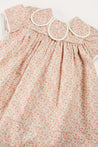 Mabel Floral Statement Collar Short Sleeve Dress in Coral (12mths-10yrs) DRESSES from Pepa London US