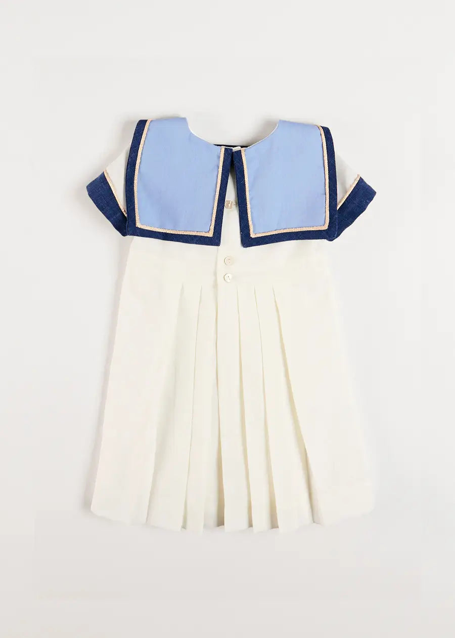 The Royal Mariner Dress in White (2-10yrs) Dresses from Pepa London US