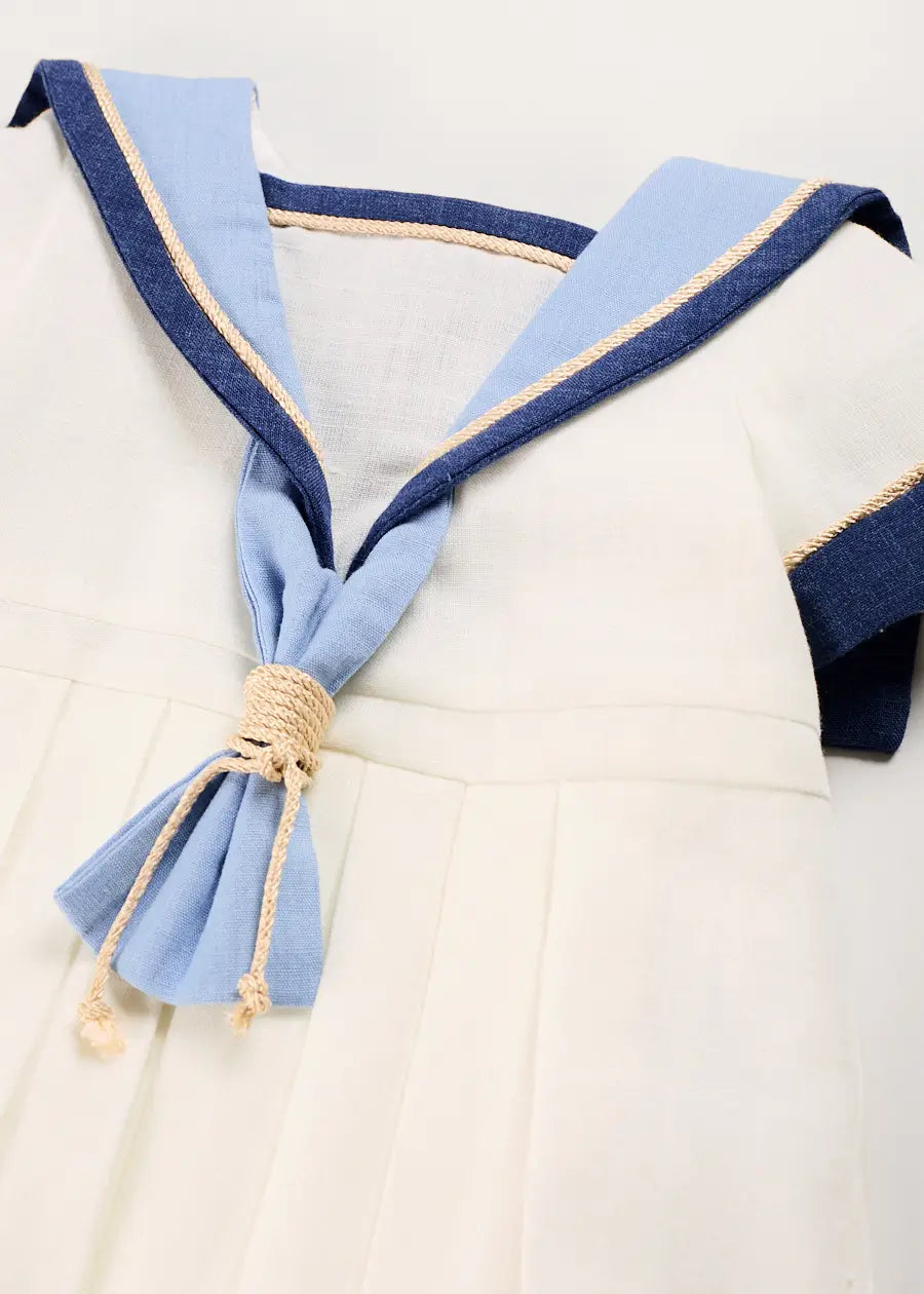 The Royal Mariner Dress in White (2-10yrs) Dresses from Pepa London US
