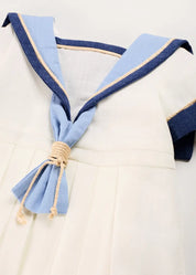 The Royal Mariner Dress in White (2-10yrs) Dresses from Pepa London US