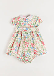 The Royal Floral Dress with Bloomers in Cream Made with Liberty Fabric (6mths-3yrs) Dresses from Pepa London US
