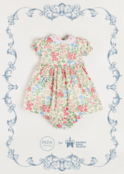 The Royal Floral Dress with Bloomers in Cream Made with Liberty Fabric (6mths-3yrs) Dresses from Pepa London US