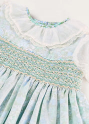 The Regency Floral Organza Dress in Green (2-10yrs) PRE-ORDER Dresses from Pepa London US