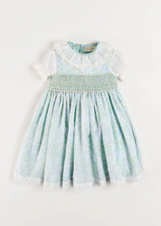 The Regency Floral Organza Dress in Green (2-10yrs) PRE-ORDER Dresses from Pepa London US