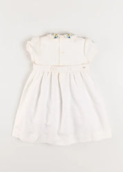 The Royal Embroidered Dress in White (12mths-10yrs) Dresses from Pepa London US