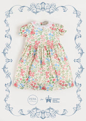 The Royal Floral Dress in Cream Made with Liberty Fabric (4-10yrs) Dresses from Pepa London US