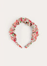 Margot Liberty Floral Scrunchie Hairband in Red HAIR ACCESSORIES from Pepa London US