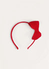 Plain Linen Hairband in Red HAIR ACCESSORIES from Pepa London US