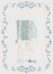 The Regency Floral Organza Bonnet in Green (S-M) PRE-ORDER Bonnets from Pepa London US