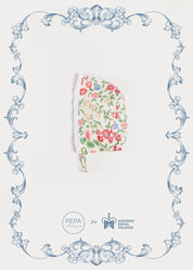 The Royal Floral Bonnet in Cream Made with Liberty Fabric (S-L) Bonnets from Pepa London US