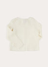 Openwork Cotton Cardigan in Cream (6mths-10yrs) KNITWEAR from Pepa London US