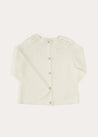 Openwork Cotton Cardigan in Cream (6mths-10yrs) KNITWEAR from Pepa London US