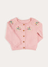 Strawberry Embroidery Cardigan in Pink (12mths-6yrs) KNITWEAR from Pepa London US