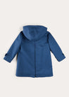 Double Breasted Coat With Detachable Hood in Blue (18mths-10yrs) COATS from Pepa London US