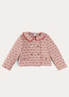 Iris Jacquard Statement Collar Jacket in Red (4-12yrs) COATS from Pepa London US