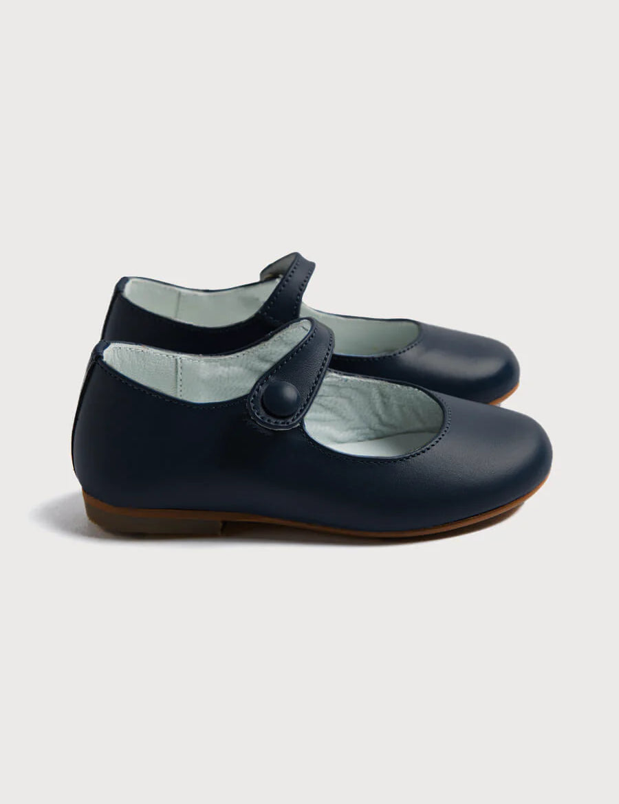Leather Mary Jane Shoes in Navy (24-35EU) SHOES from Pepa London US