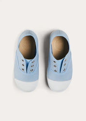 Canvas Plimsolls in Blue (20-35EU) SHOES from Pepa London US