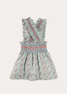 Evelyn Floral Smocked Detail Skirt With Braces in Red (18mths-6yrs) SKIRTS from Pepa London US