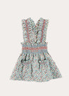 Evelyn Floral Smocked Detail Skirt With Braces in Red (18mths-6yrs) SKIRTS from Pepa London US