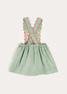 Duck Embroidered Scallop Detail Skirt With Braces in Green (18mths-6yrs) SKIRTS from Pepa London US