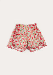 Margot Floral Shorts in Red Made with Liberty Fabric (18m-12yrs) SHORTS from Pepa London US