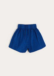 Broderie Anglais Button Detail Shorts in Blue (4-12yrs) SHORTS from Pepa London US