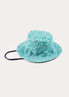 Adelaide Floral Beach Hat in Green (S-M) ACCESSORIES from Pepa London US