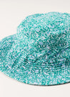 Adelaide Floral Beach Hat in Green (S-M) ACCESSORIES from Pepa London US