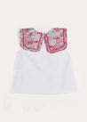 Viola Floral Bib Collar Top in Pink (2-10yrs) TOPS & BODYSUITS from Pepa London US