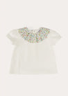 Cordelia Floral Collar Top in Pink Made with Liberty Fabric TOPS & BODYSUITS from Pepa London US