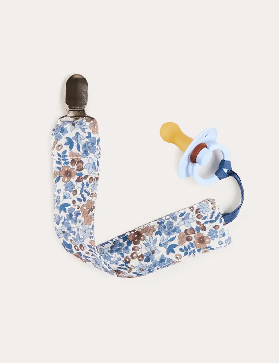 Beatrice Floral Dummy Clip Dummy Clip in Blue (OS) Accessories from Pepa London US
