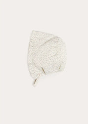 Betsy Floral Ruffle Detail Bonnet in Blue (S-M) Bonnets from Pepa London US