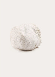 Betsy Floral Ruffle Detail Bonnet in Blue (S-M) Bonnets from Pepa London US