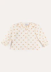 Hattie Floral Embroidered Long Sleeve Blouse in White (2-10yrs) Blouses from Pepa London US
