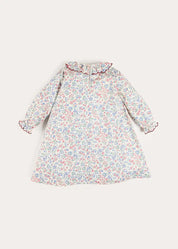 Rebecca Floral Scallop Ruffle Nightie Dress in Red (2-10yrs) Nightwear from Pepa London US