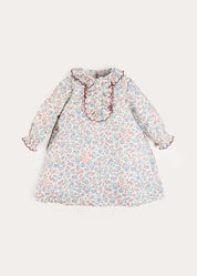 Rebecca Floral Scallop Ruffle Nightie Dress in Red (2-10yrs) Nightwear from Pepa London US
