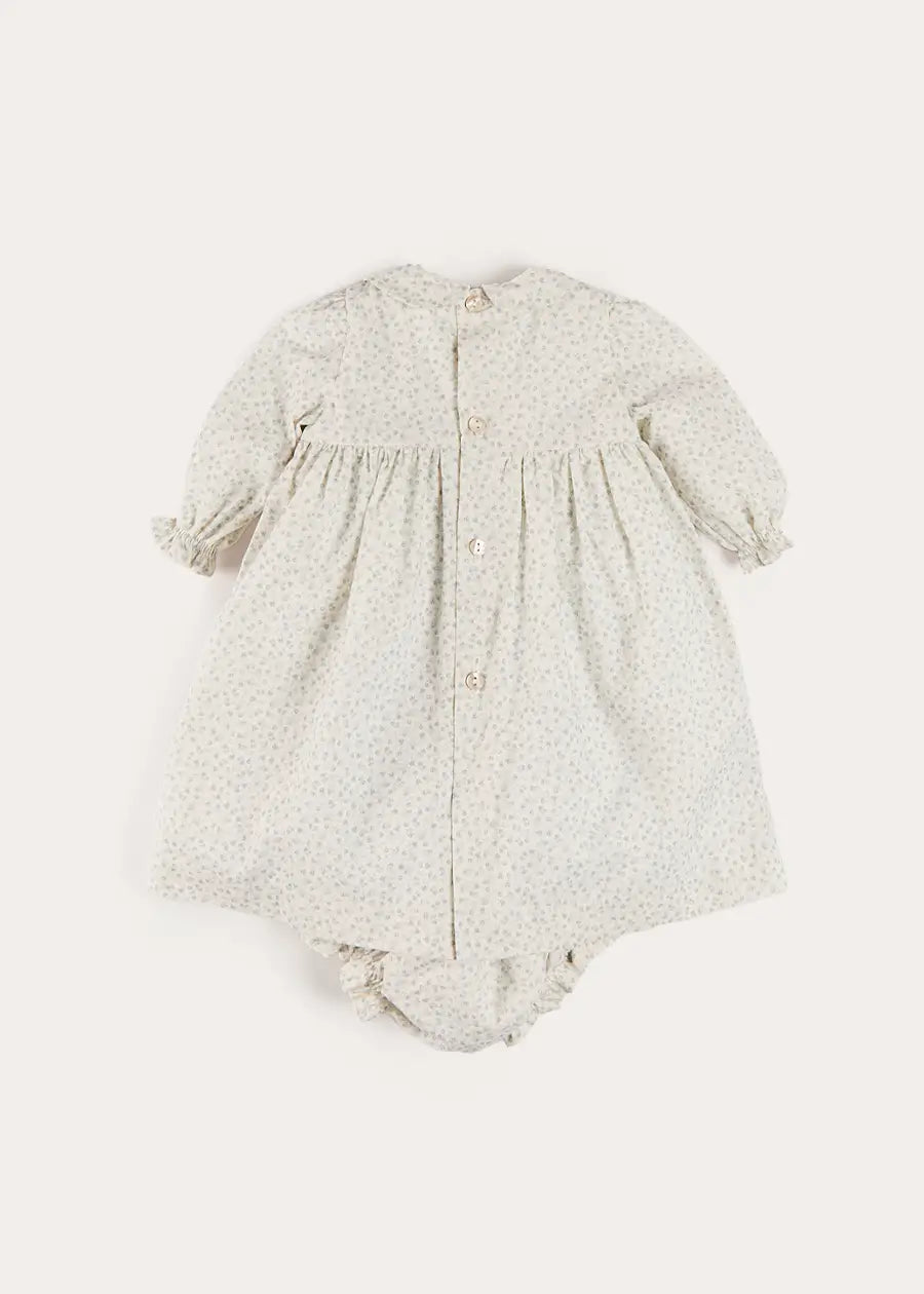Betsy Floral Lace Detail Dress in Blue (1mth-12mths) Dresses from Pepa London US