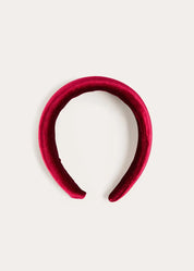 Velvet Padded Hairband in Burgundy (OS) Hair Accessories from Pepa London US