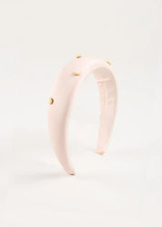 The Royal Silk & Pearl Hairband in Rose (OS) Hair Accessories from Pepa London US