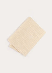 Cashmere Cable Knit Blanket in Cream (OS) Knitted Accessories from Pepa London US