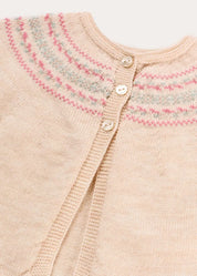 Fair Isle Jacquard Knitted Set in White (1mth-12mths) Knitted Sets from Pepa London US